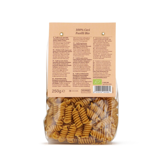 Dalla Costa 100% Ceci Fusilli Bio 250 г